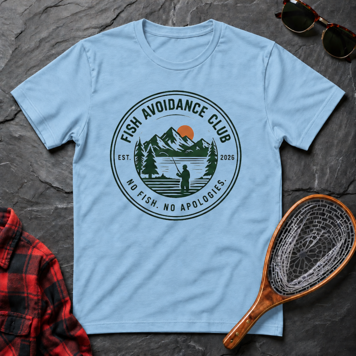 Fish Avoidance Club - No Fish No Apologies Badge