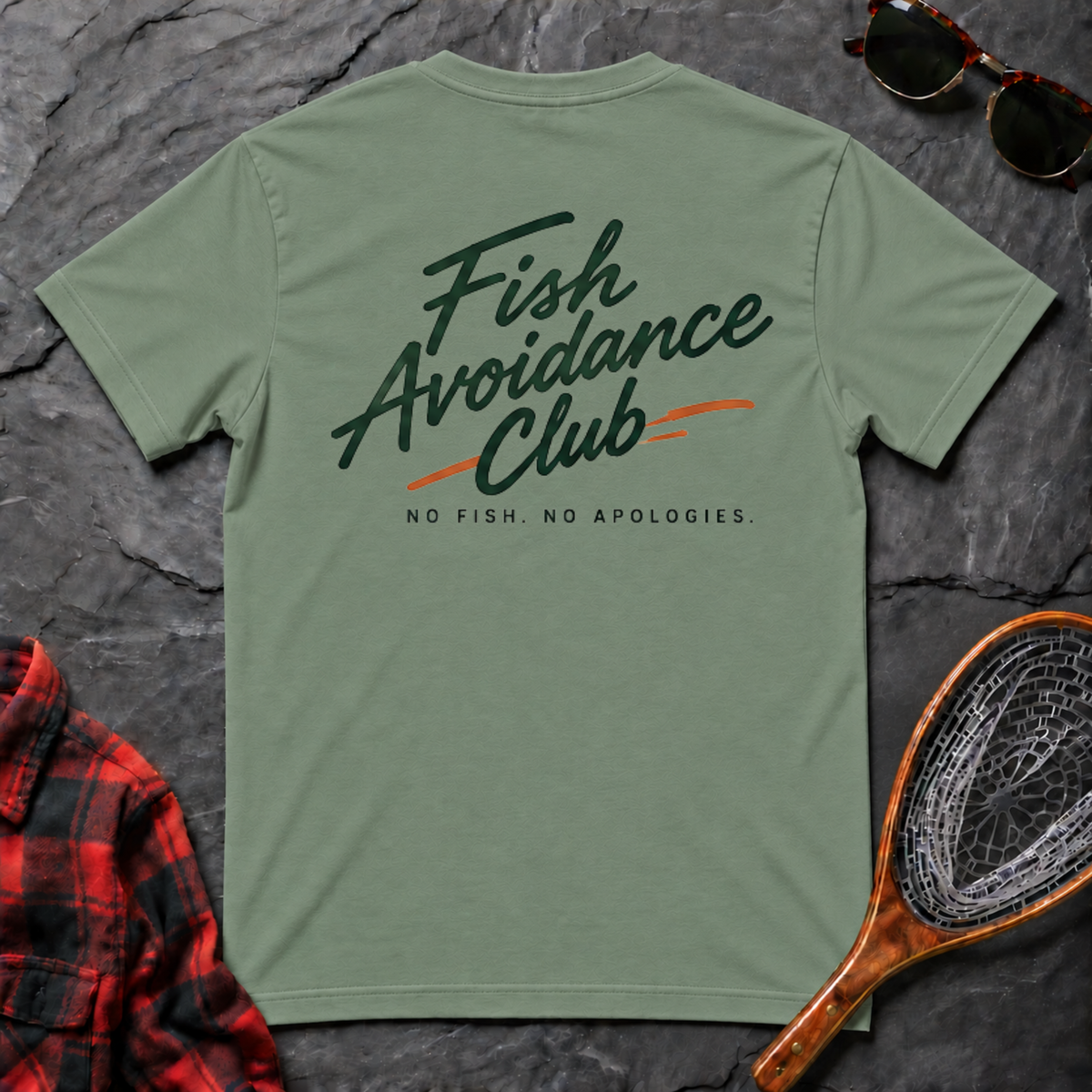 Fish Avoidance Club - No Fish No Apologies Workshirt